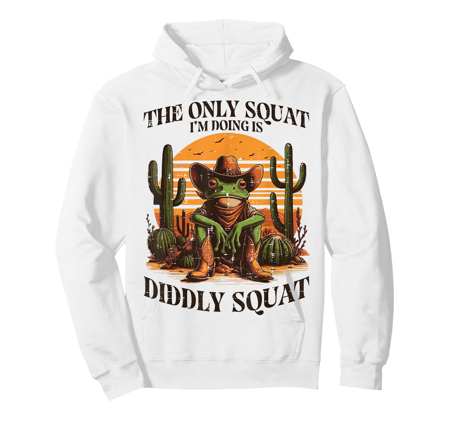 Only Squat Im Trying Diddly Frog Funny Saying Men Women Kids T-Shirt