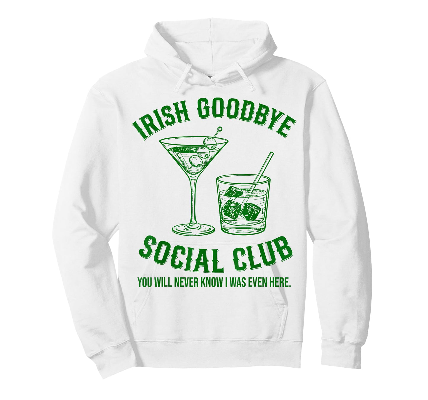 Irish Goodbye Social Club Irish Exit Funny St Patricks Day T-Shirt