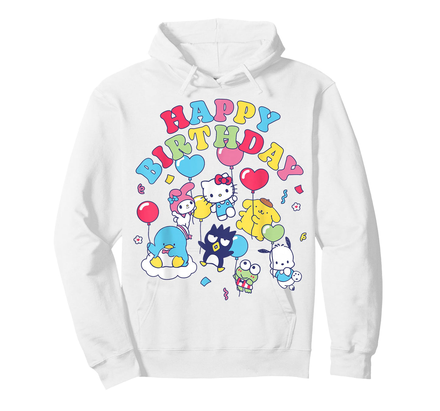 Hello Kitty and Friends Floating Ballons Happy Birthday T-Shirt