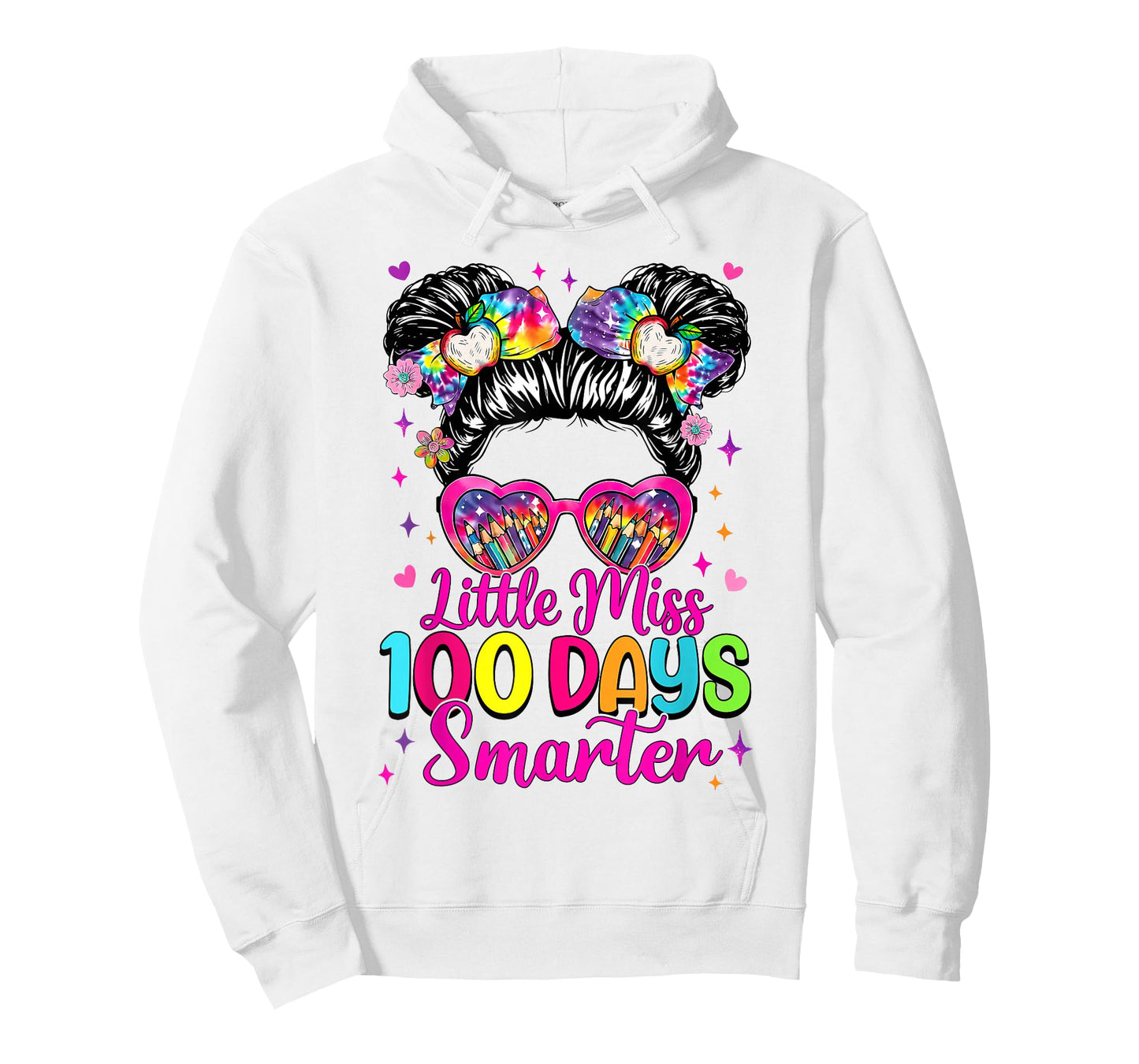 Little Miss 100 Days Smarter 100 Days of School Girls Kids T-Shirt