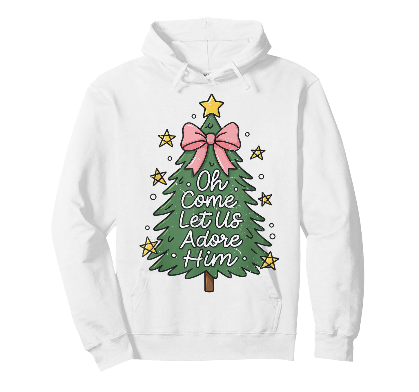 Oh Come Let Us Adore Him Toddler Girl Christian Christmas T-Shirt
