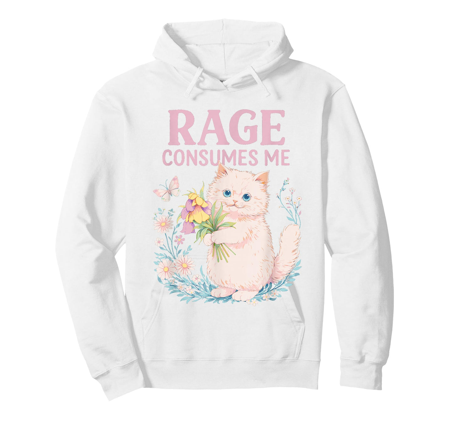 Rage Consumes Me Cute Angry Cat Funny Sarcastic Meme T-Shirt