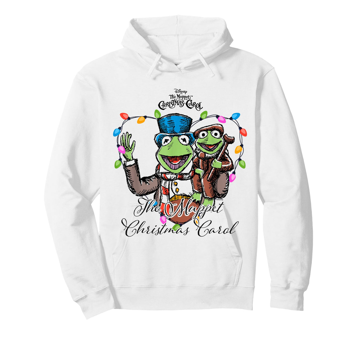 Disney The Muppet Christmas Carol Kermit Tiny Tim Colorful T-Shirt