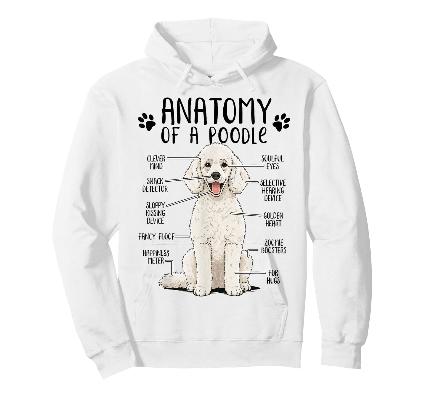 Funny Anatomy Poodle Dog Standard Poodle Owner White Poodle T-Shirt