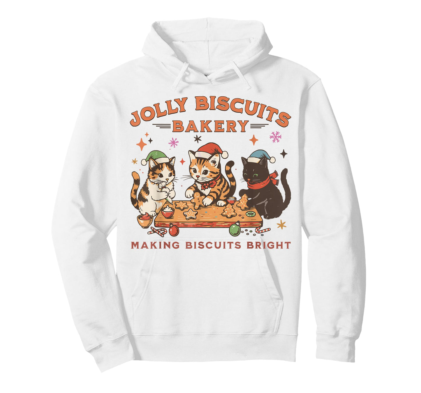 Jolly Biscuits Bakery Vintage Family Christmas Baking Crew T-Shirt