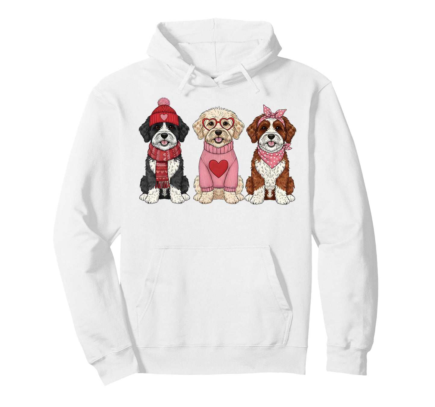 Cute Aussiedoodle Valentine Doodle Dog T-Shirt