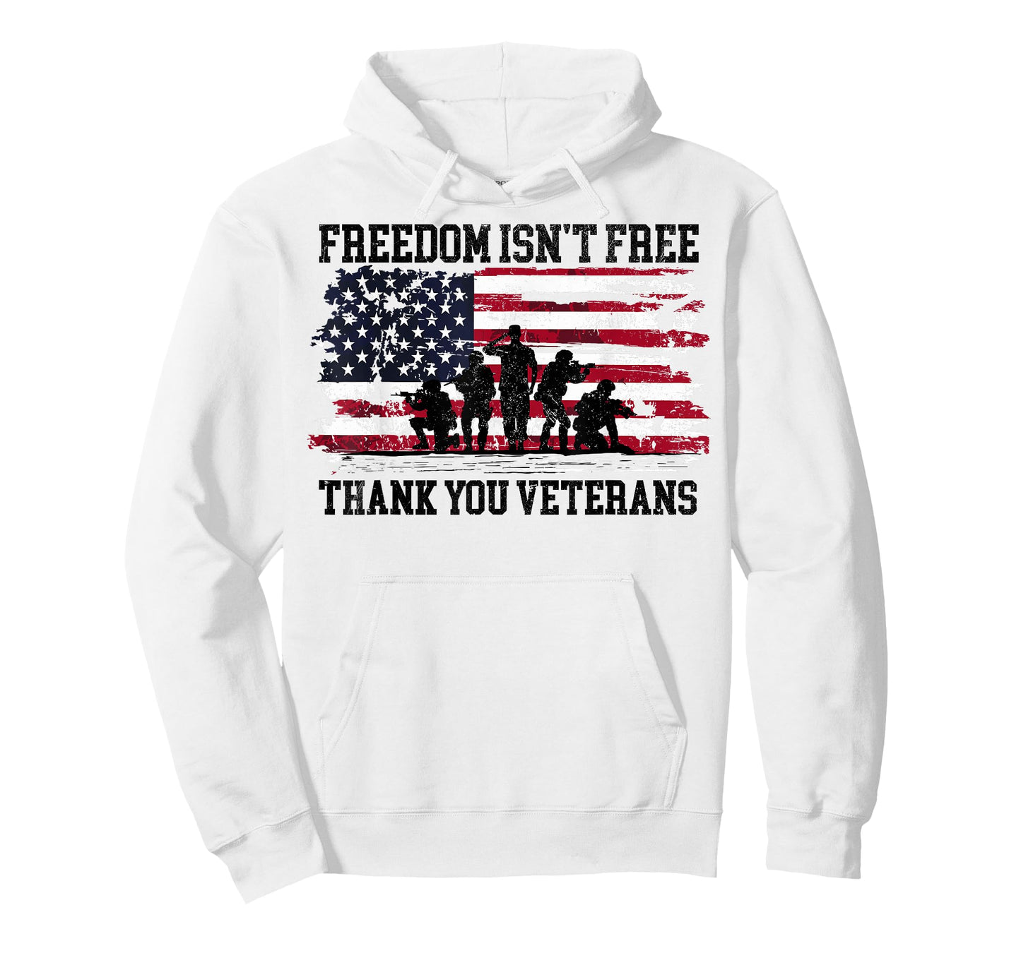 Freedom Isn't Free Thank You Veterans Day Military USA Flag T-Shirt