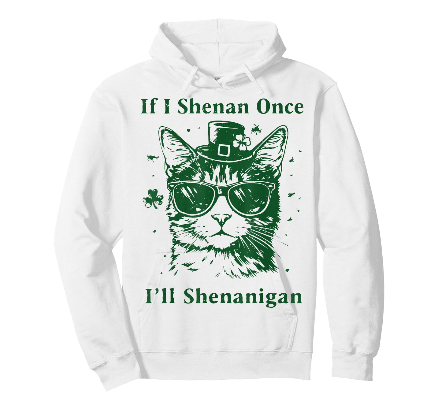 St Patricks Day Cat If I Shenan Once I’ll Shenanigan Costume T-Shirt