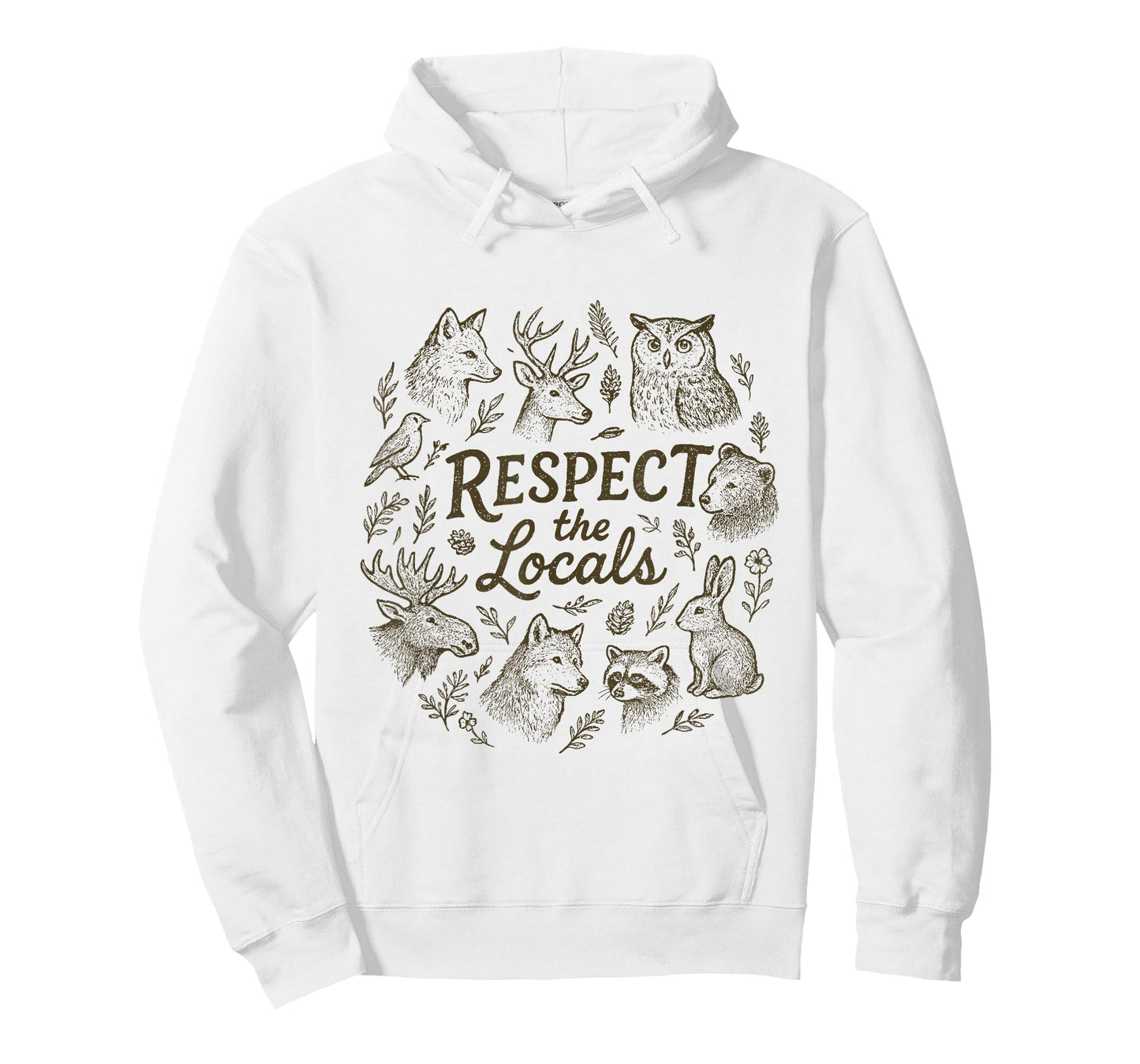 Respect The Locals Funny Animals Hiking Camping T-Shirt