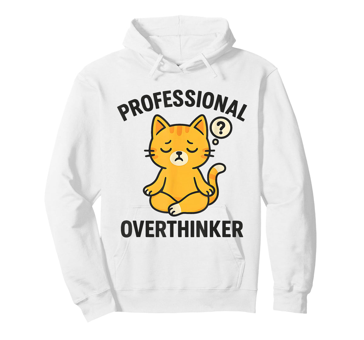 Professional Overthinker Meditating Cat Humor T-Shirt