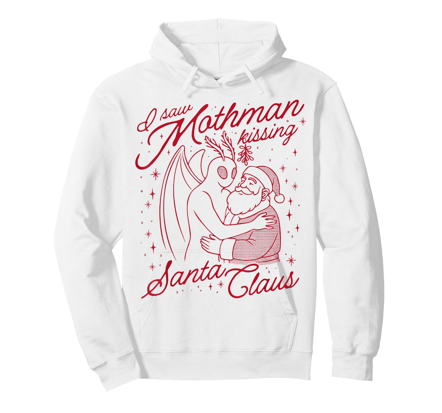 I Saw Mothman Kissing Santa Claus T-Shirt