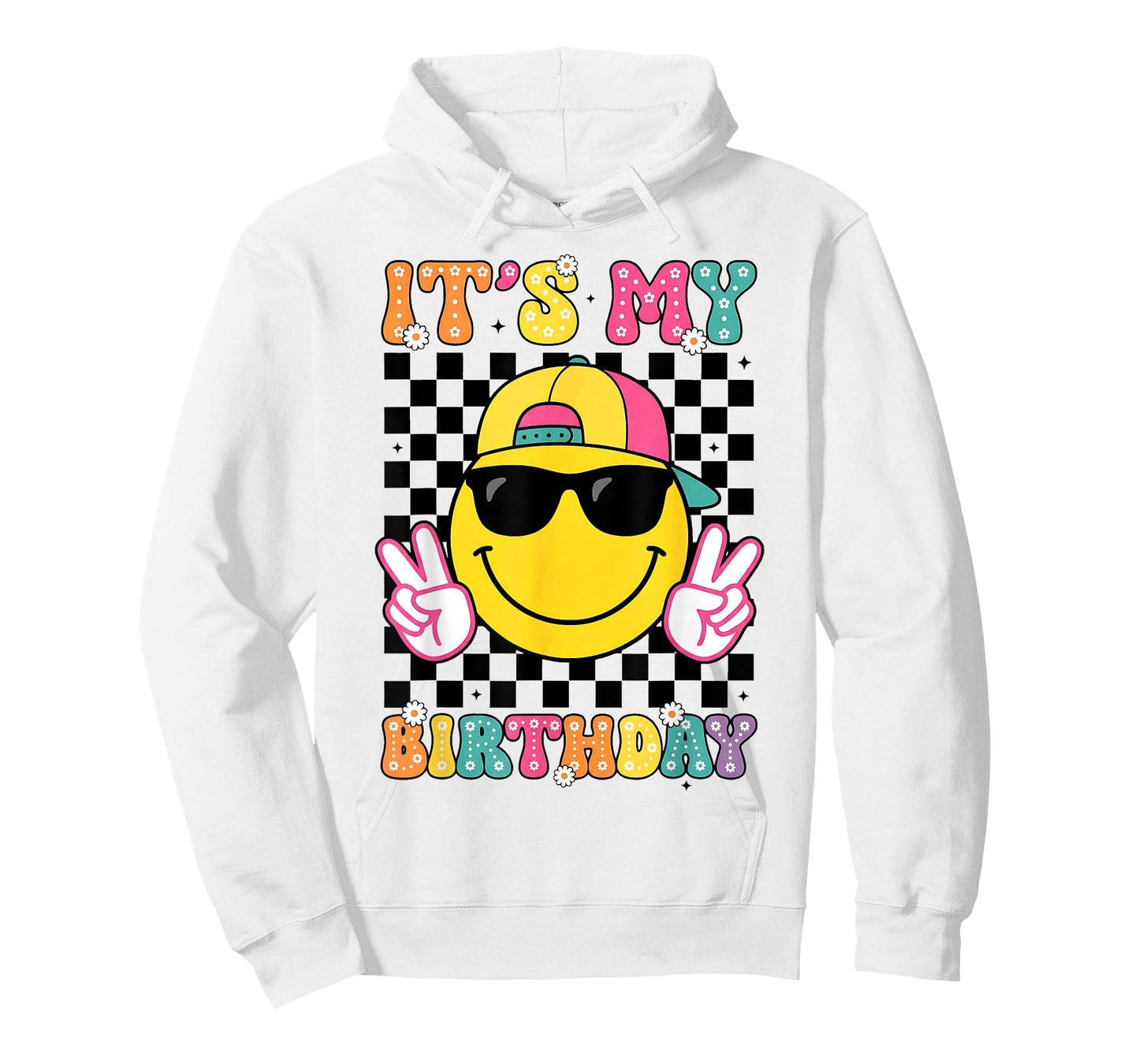 Groovy It's My Birthday Girls Women Teens Kid Bday Flower T-Shirt