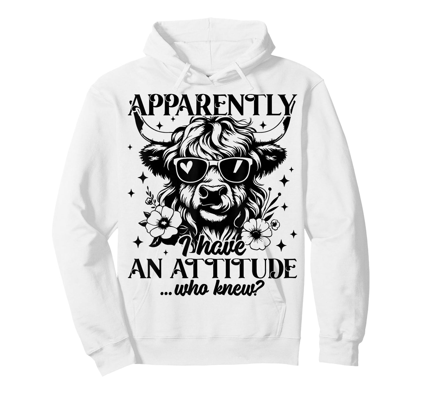 Apparently I Have an Attitude Who Knew Cow Men Women T-Shirt