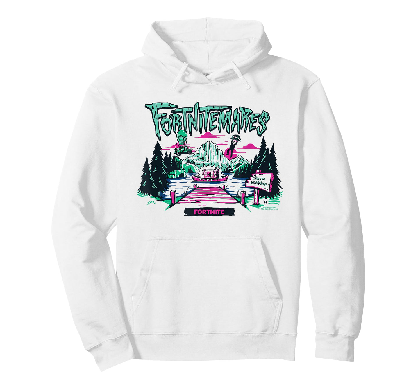 Fortnite Halloween Fortnitemares Jason Dropping Into Lake T-Shirt