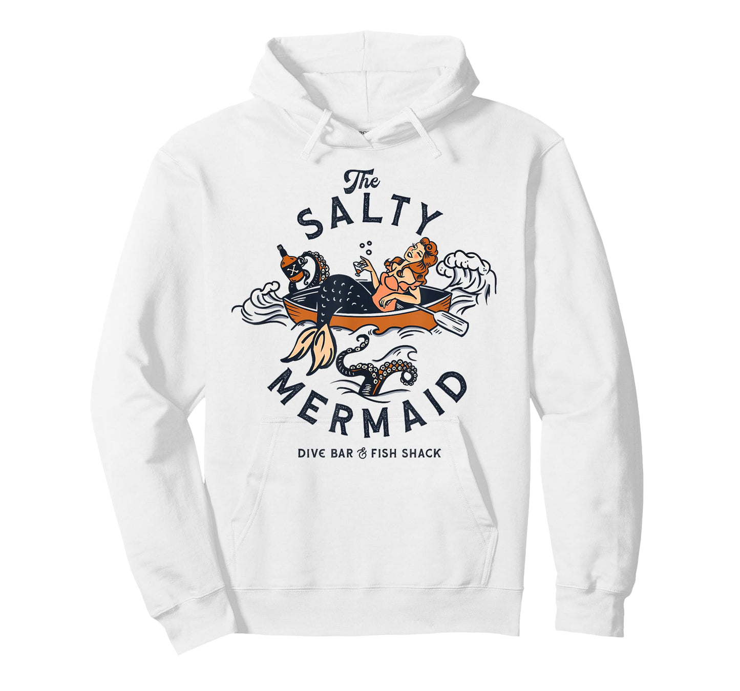 Mermaid Dive Bar & Salty Fish Shack. Vintage Pinup Art Shirt T-Shirt
