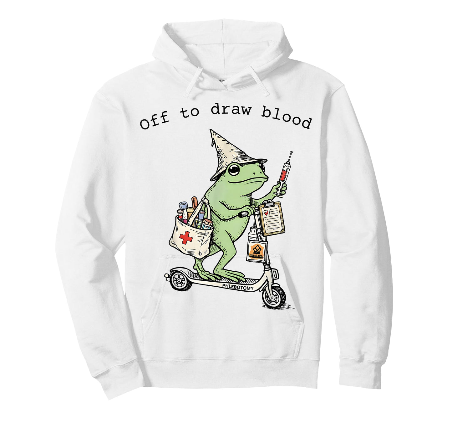 Off to Draw-Blood Funny Frog Nurse Phlebotomist Tech Nurse T-Shirt