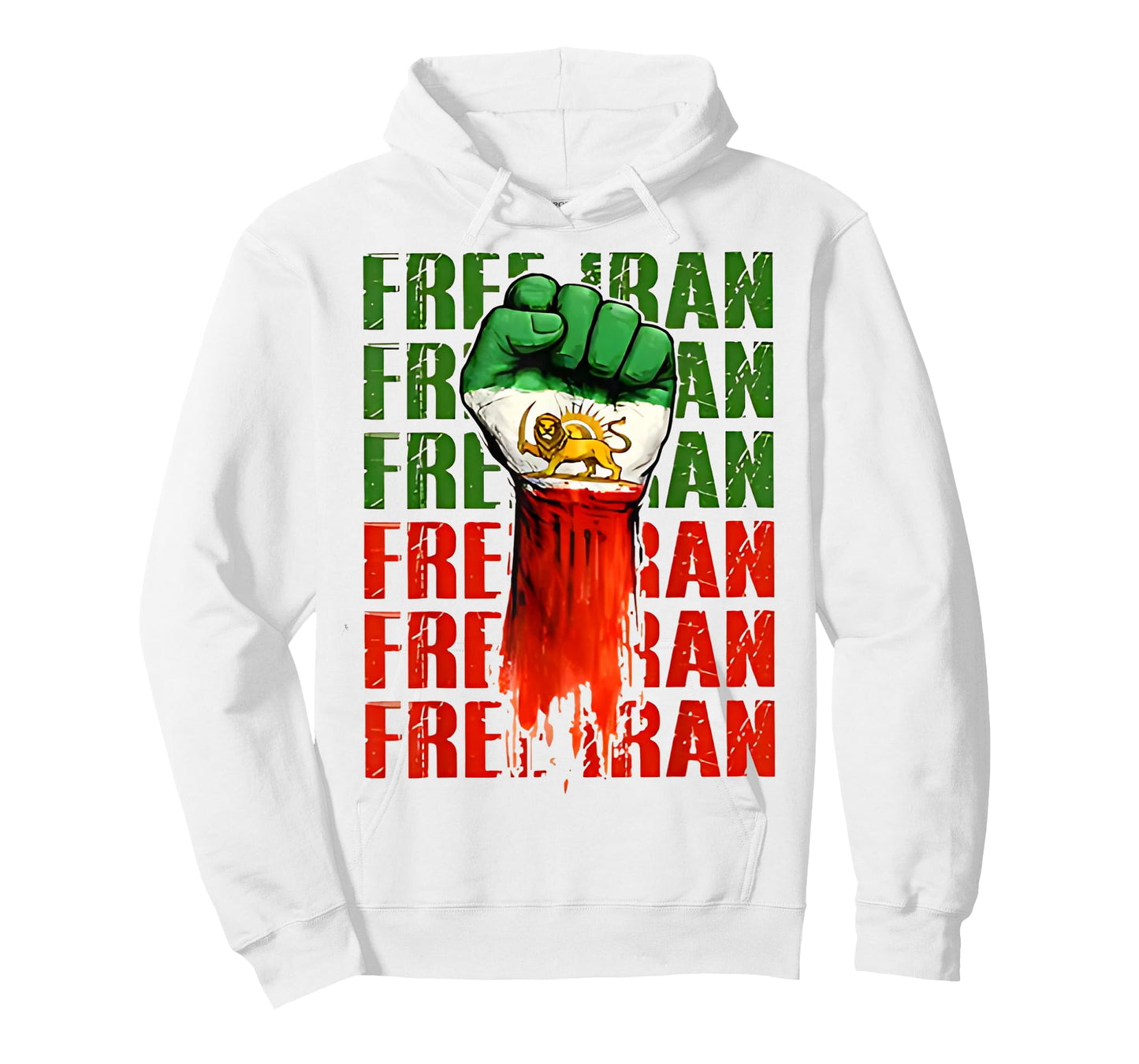 Free Iran Symbol Flag Heartbeat Freedom Love T-Shirt