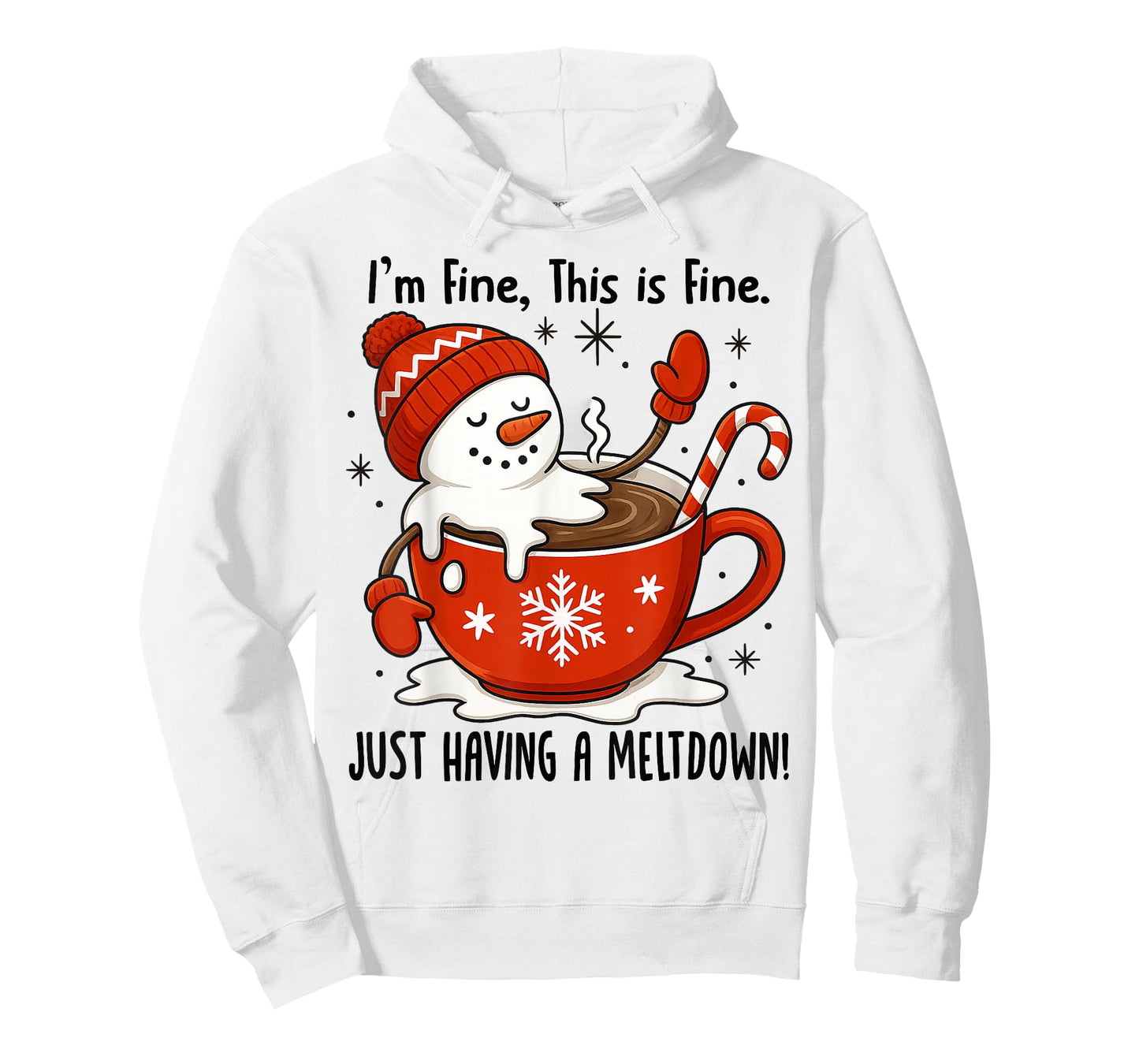 I'm Fine This is Fine Just Having Meltdown Christmas T-Shirt
