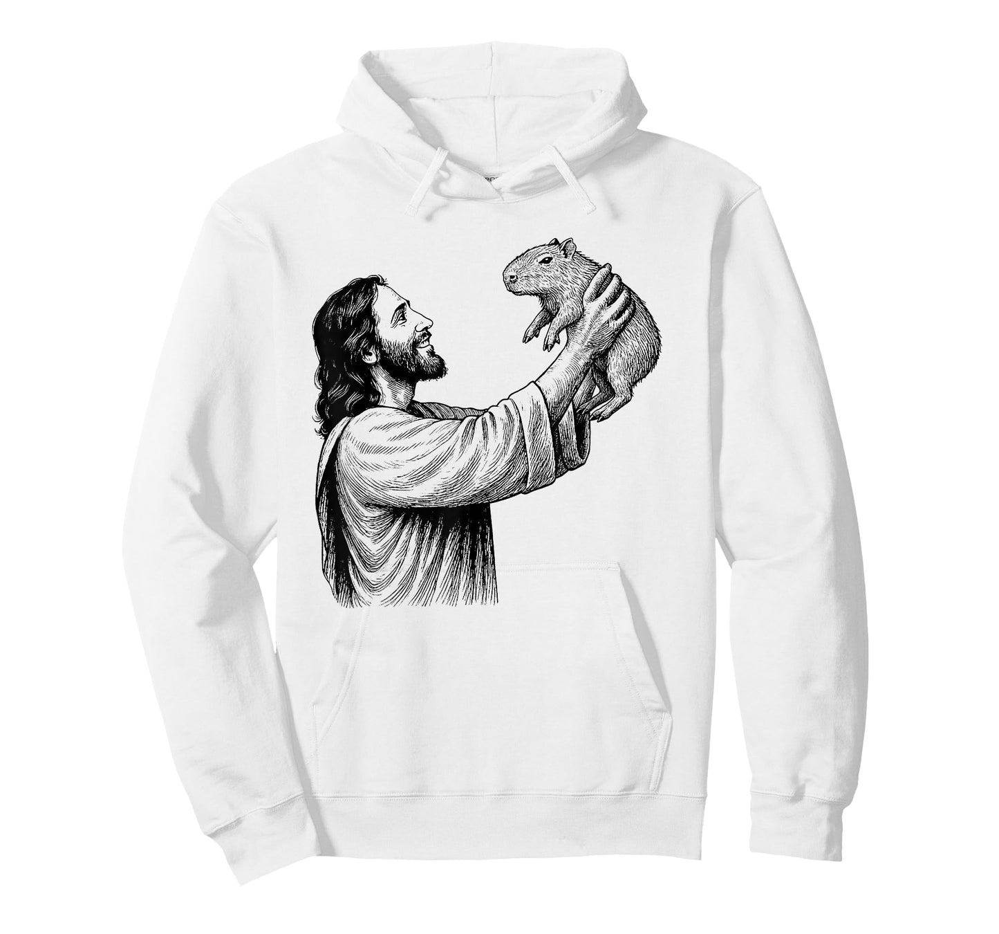 Jesus Holding Capybara Christian T-Shirt
