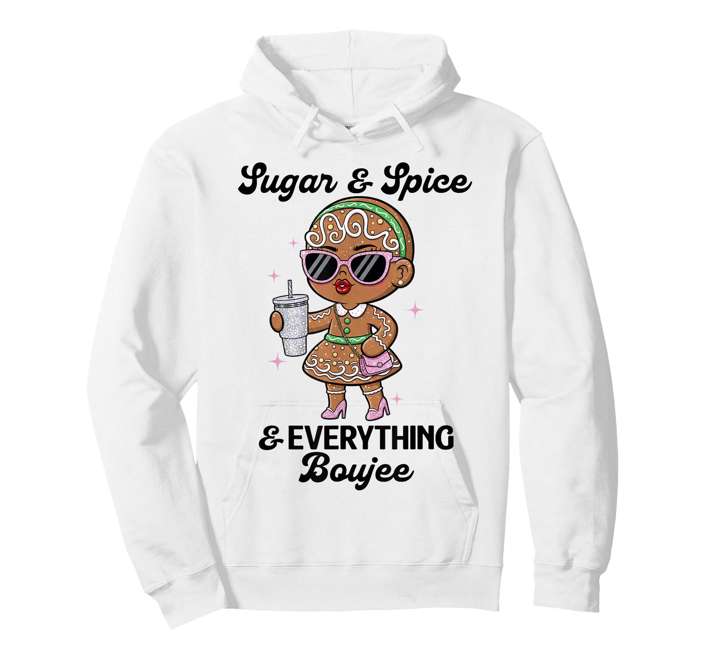 Sugar & Spice & Everything Boujee Funny Christmas Graphic T-Shirt