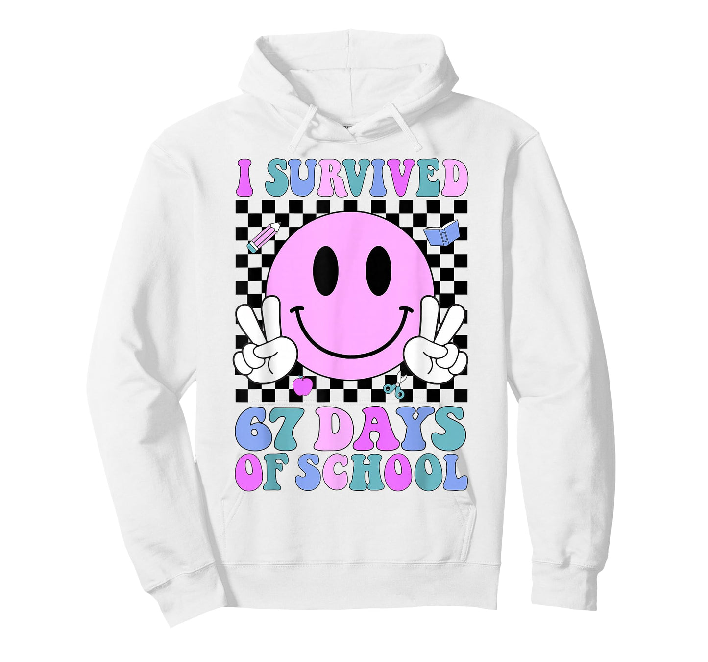 I Survived 67 Days of School Retro Smile 6 7 Meme Six Seven T-Shirt