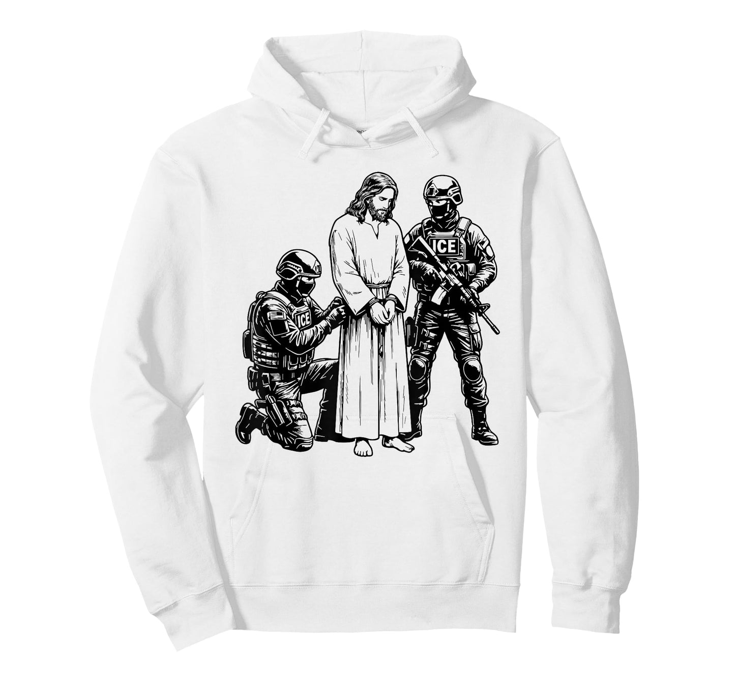 Anti ICE Jesus Arrested Parody T-Shirt