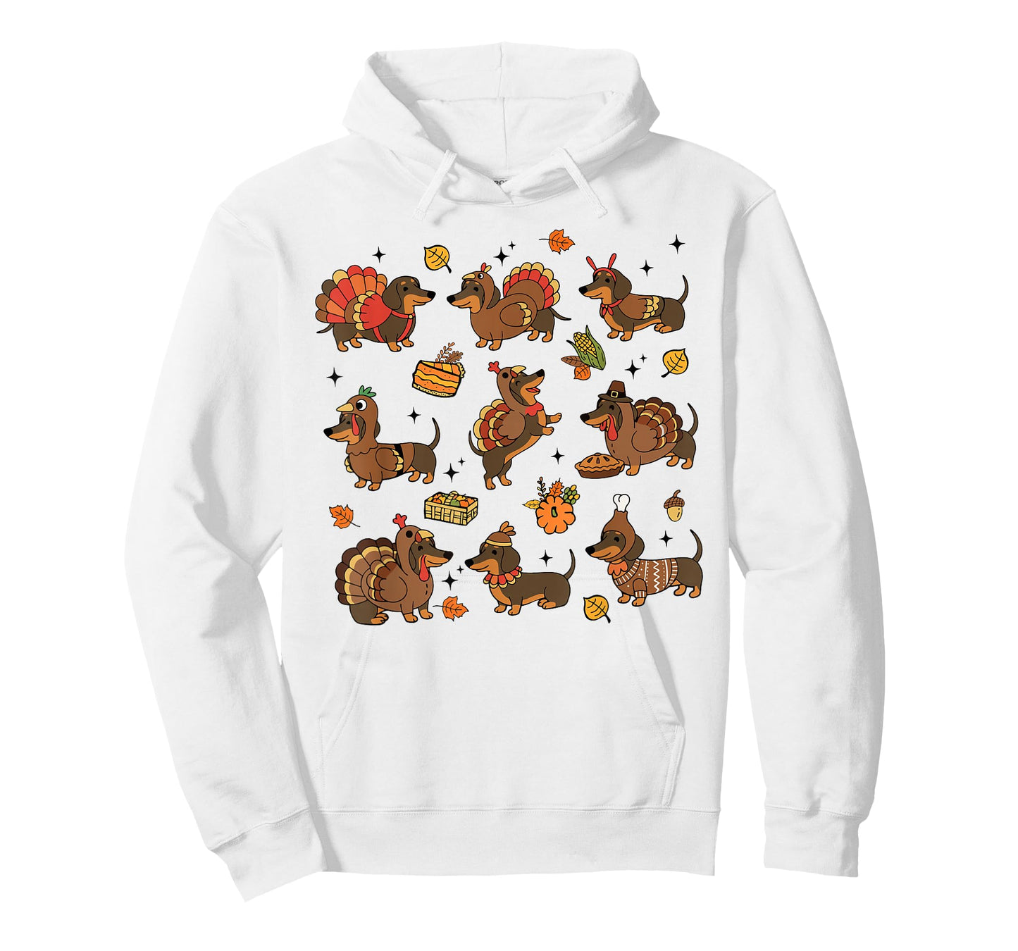 Weiner Dachshund Dog Turkey Costume Thanksgiving Women Men T-Shirt