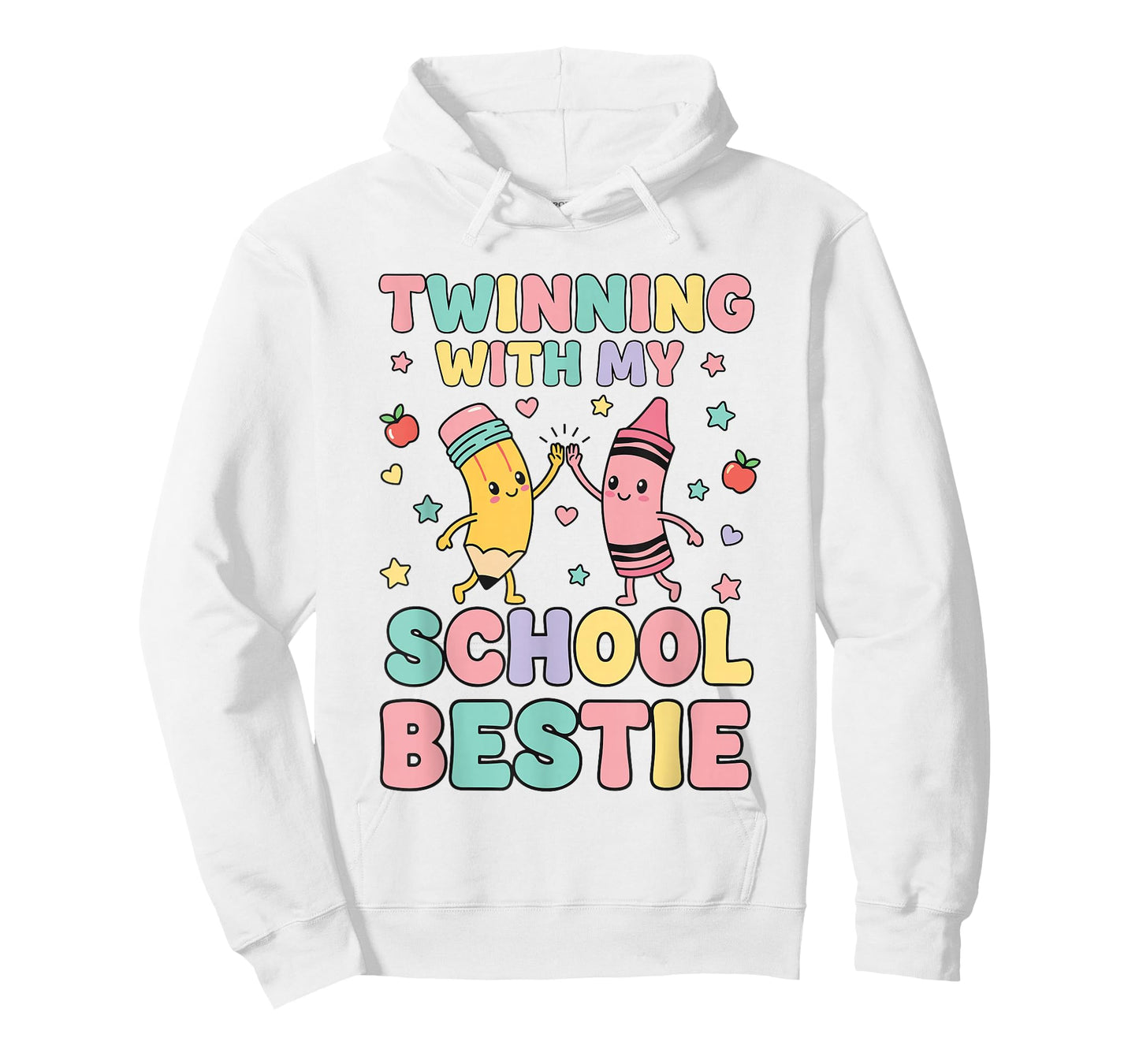 Twinning with My School Bestie Cute Matching Friend Twin Day T-Shirt