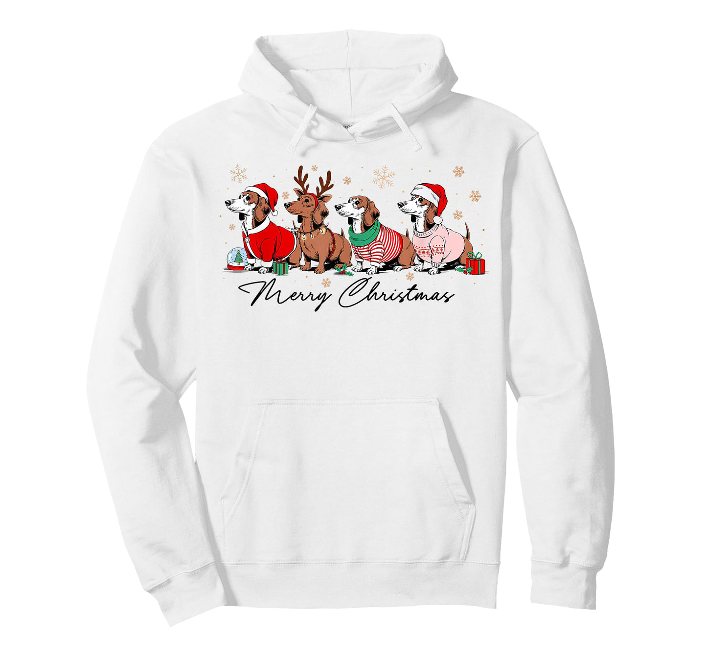 Christmas Funny Weenie Dog Dachshund Cute Merry Xmas Holiday T-Shirt