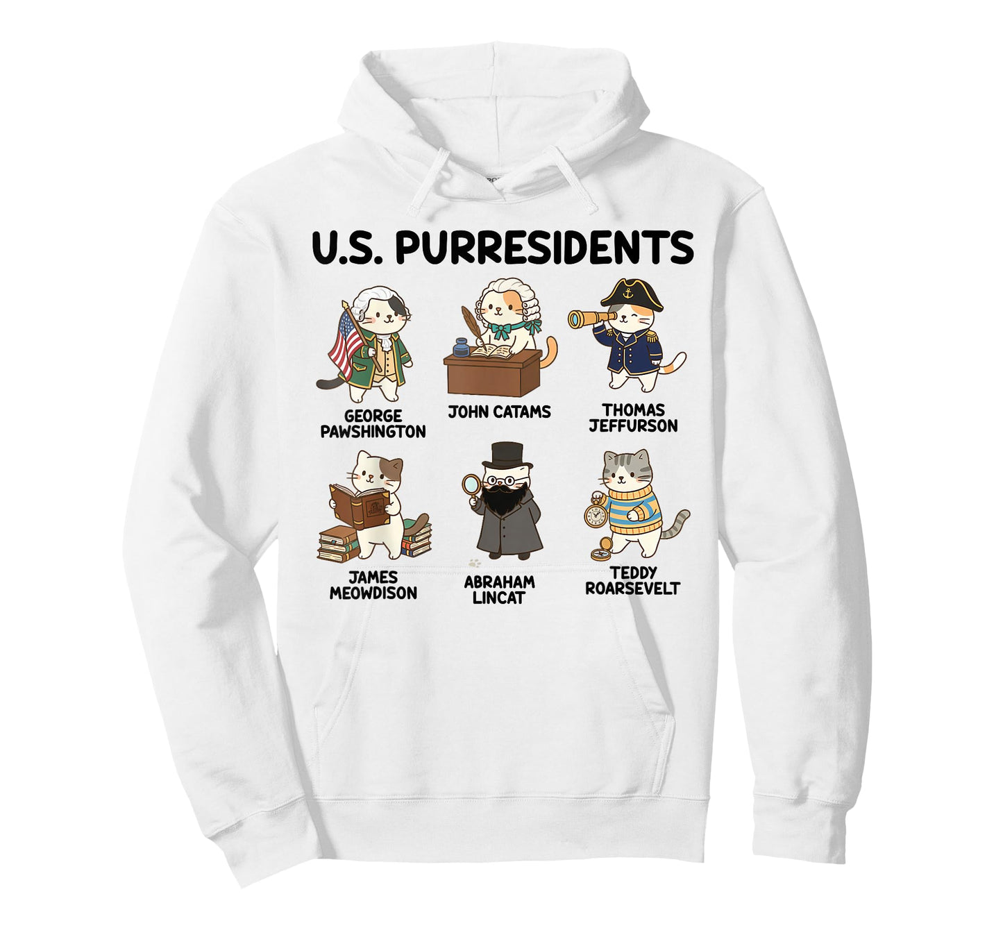 History Teacher American History Cat Lover US Purresidents T-Shirt