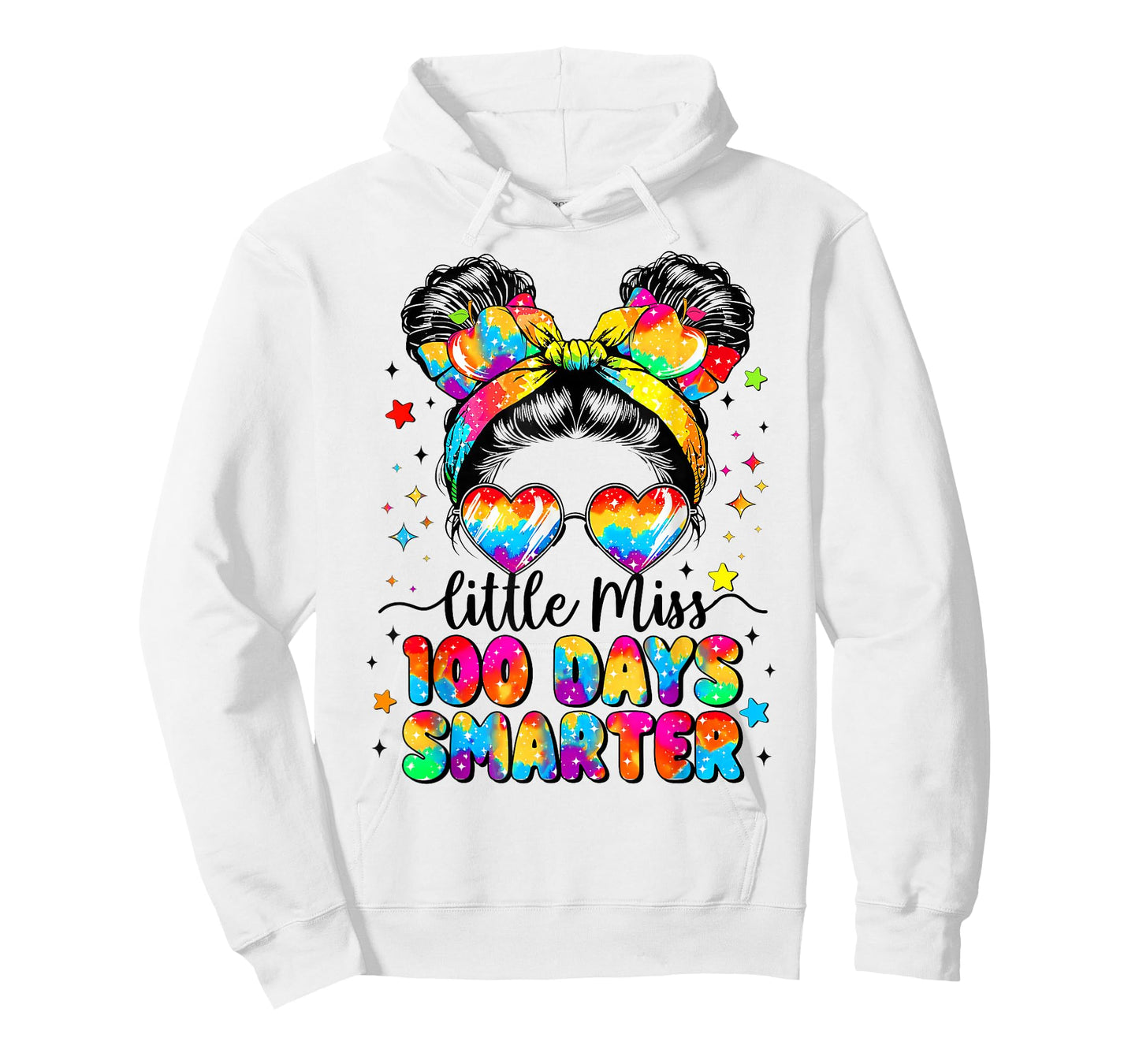 Little Miss 100 Days Smarter Girl Happy 100 Days of School T-Shirt
