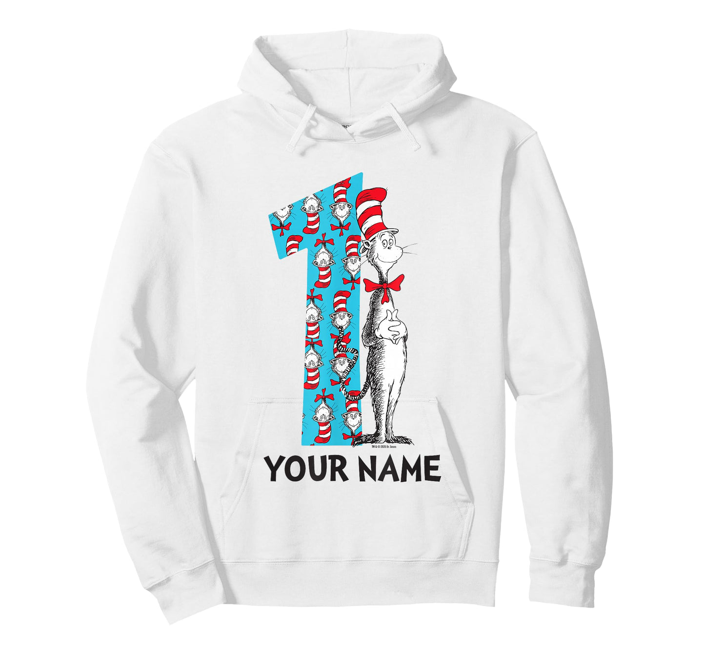 Cat in The Hat Customizable Name 1st Birthday Celebration