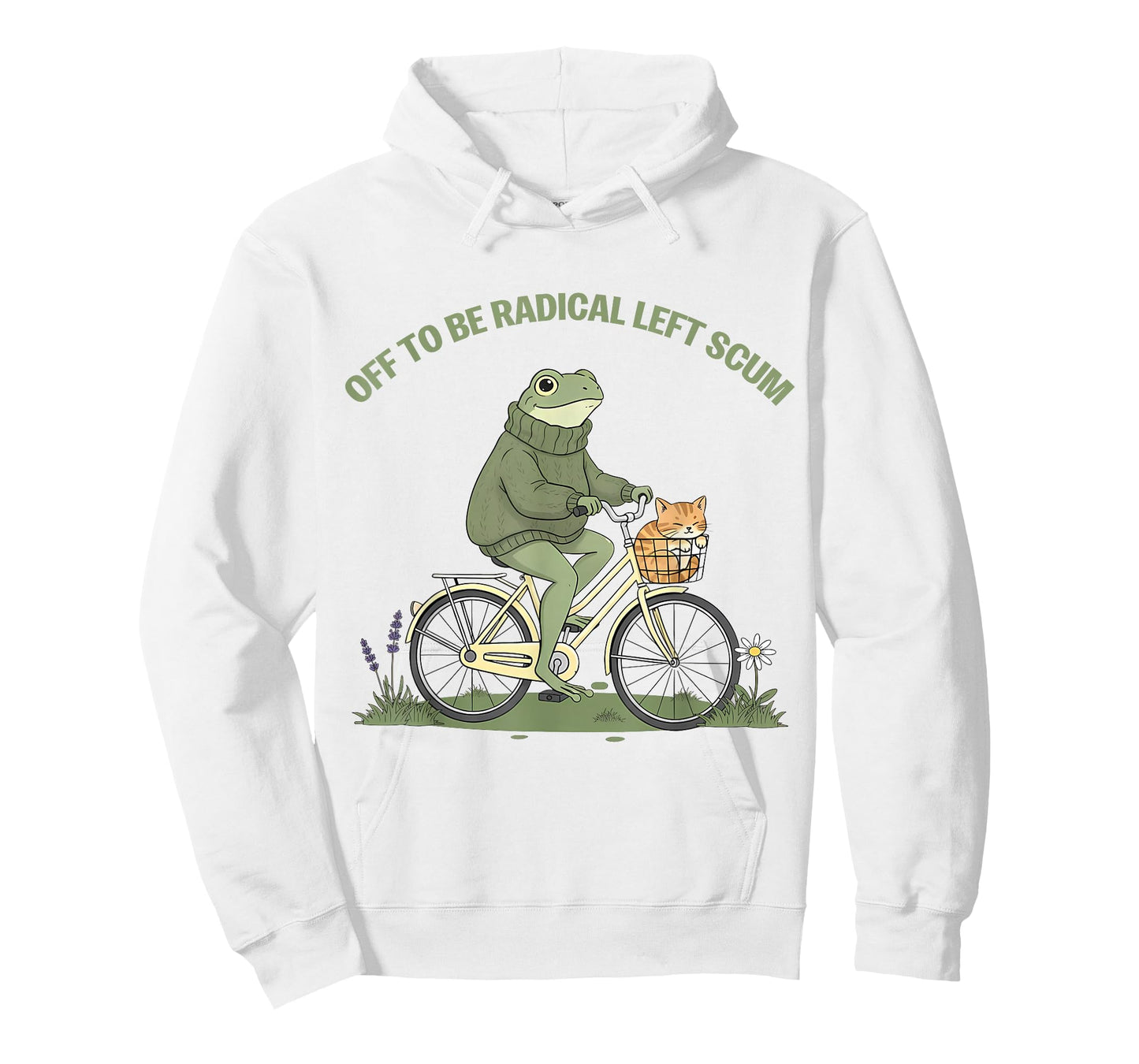Off to Be Radical Left Scum Funny Frog Meme Cat Resistance T-Shirt