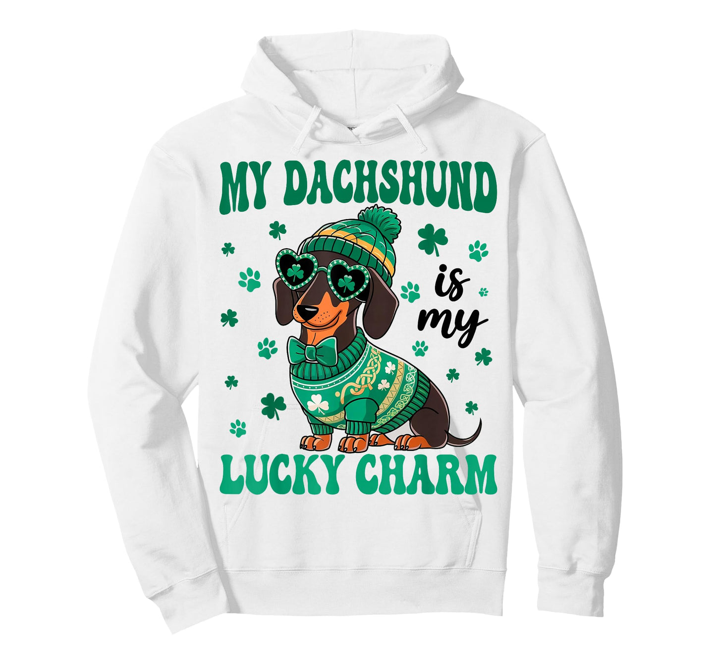 My Dachshund is My Lucky Charm Wiener Owner St Patricks Day T-Shirt