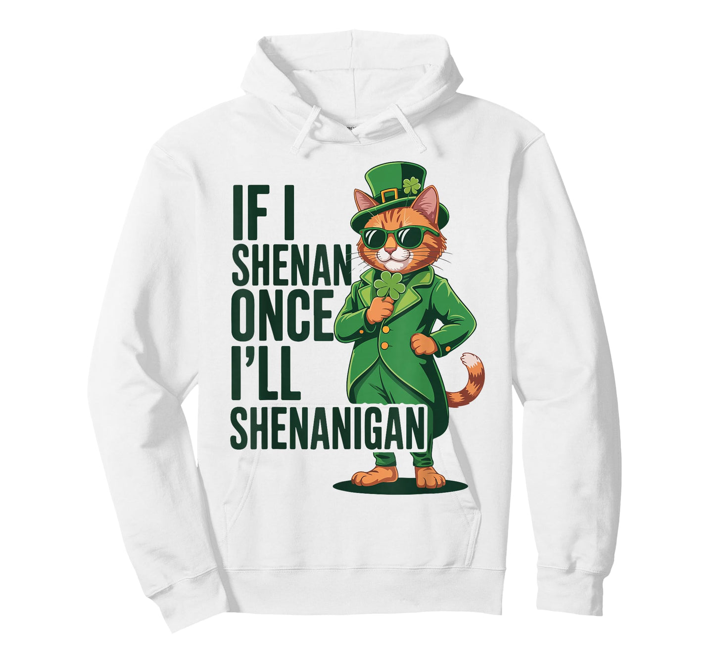 If I Shenan Once I’ll Shenanigan Cat St Patricks Day Costume T-Shirt