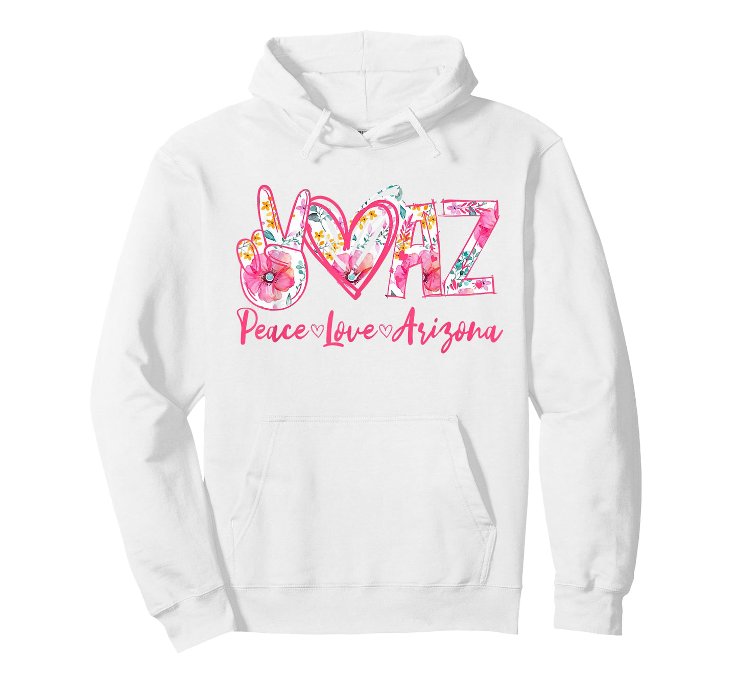 Peace Love Arizona Floral Vintage Arizona Pride State T-Shirt
