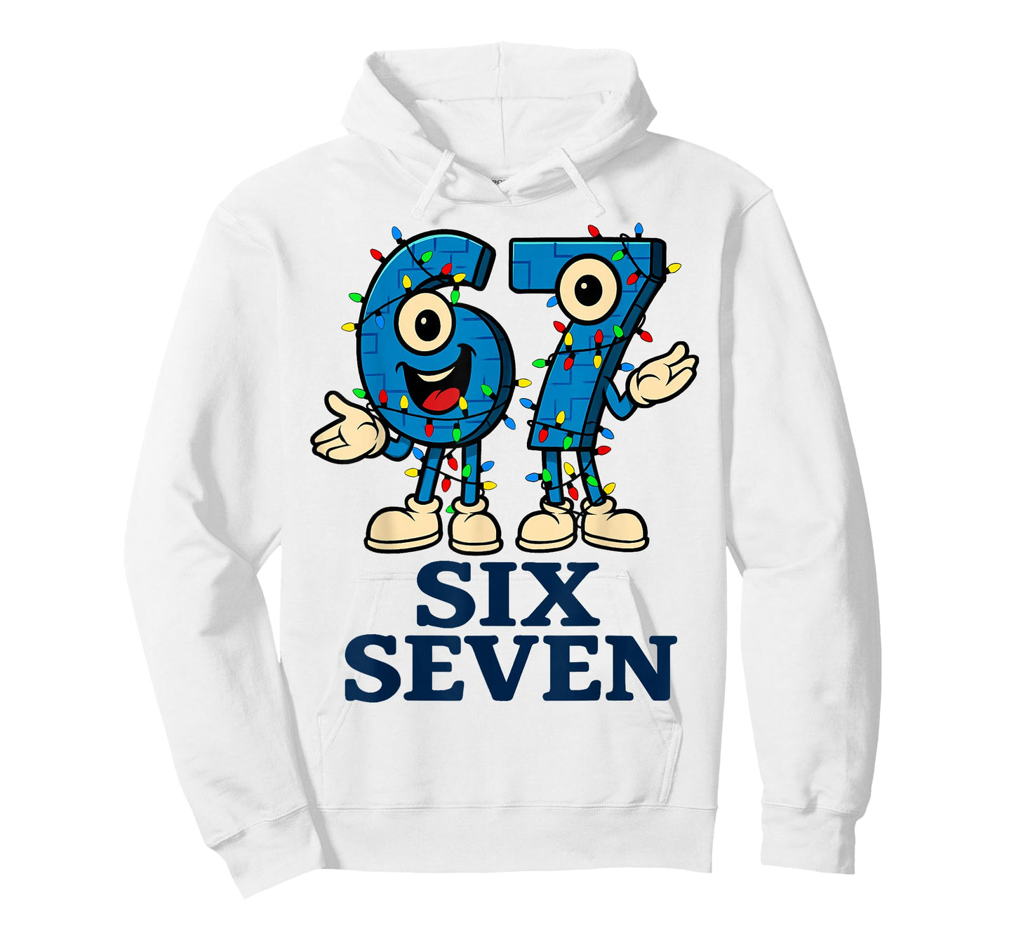 67 Six Seven 6-7 Christmas Lights - Funny Brainrot Kids Meme T-Shirt