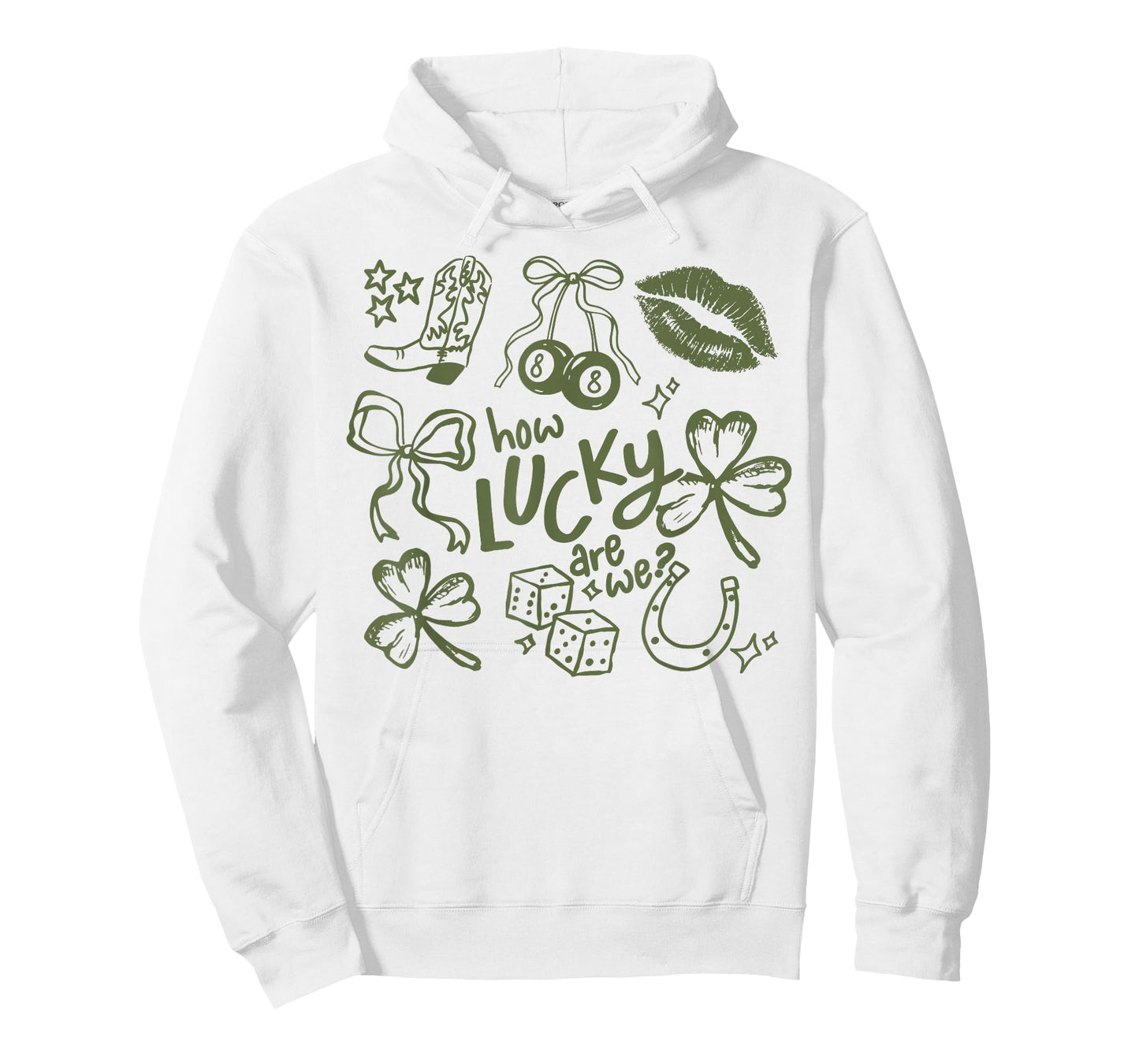 How Lucky are We St Patricks Day Coquette Bow Aesthetic T-Shirt
