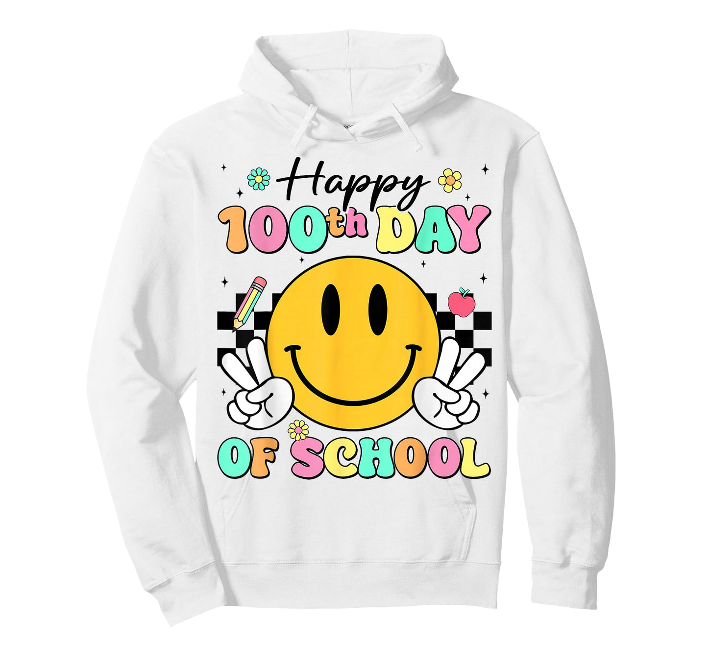 Happy 100th Day of School Cute Smile Face 100 Days of School T-Shirt