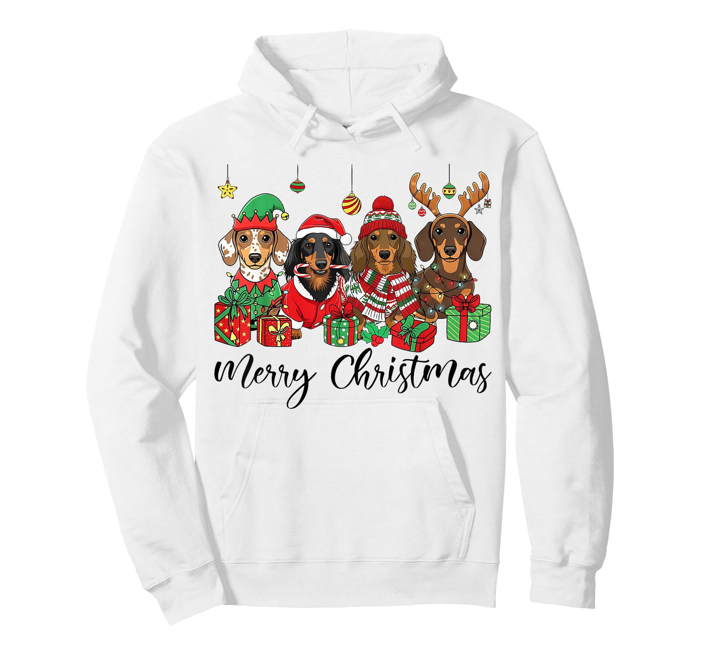 Merry Christmas Dachshund Dog Xmas Lights Holiday Pet T-Shirt