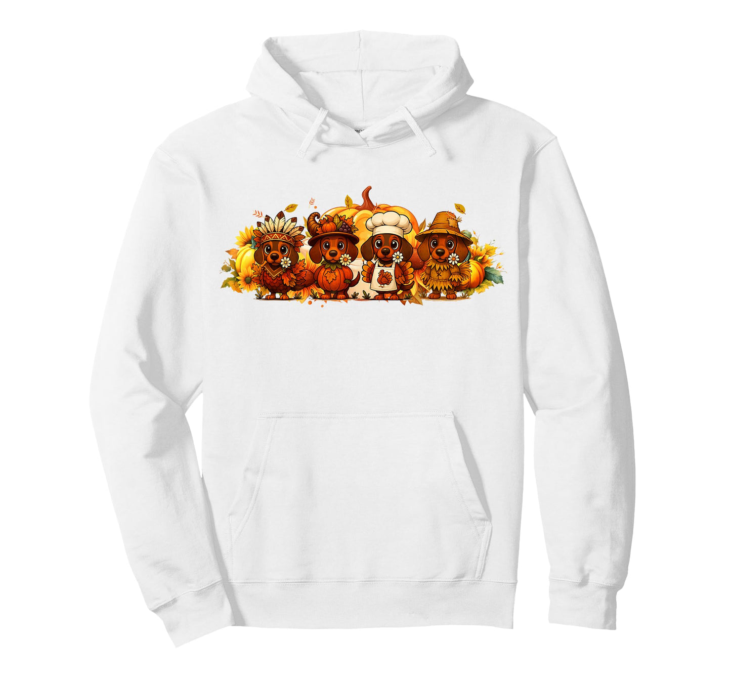 Cute Dachshund Pumpkin Dog Thanksgiving Costume T-Shirt