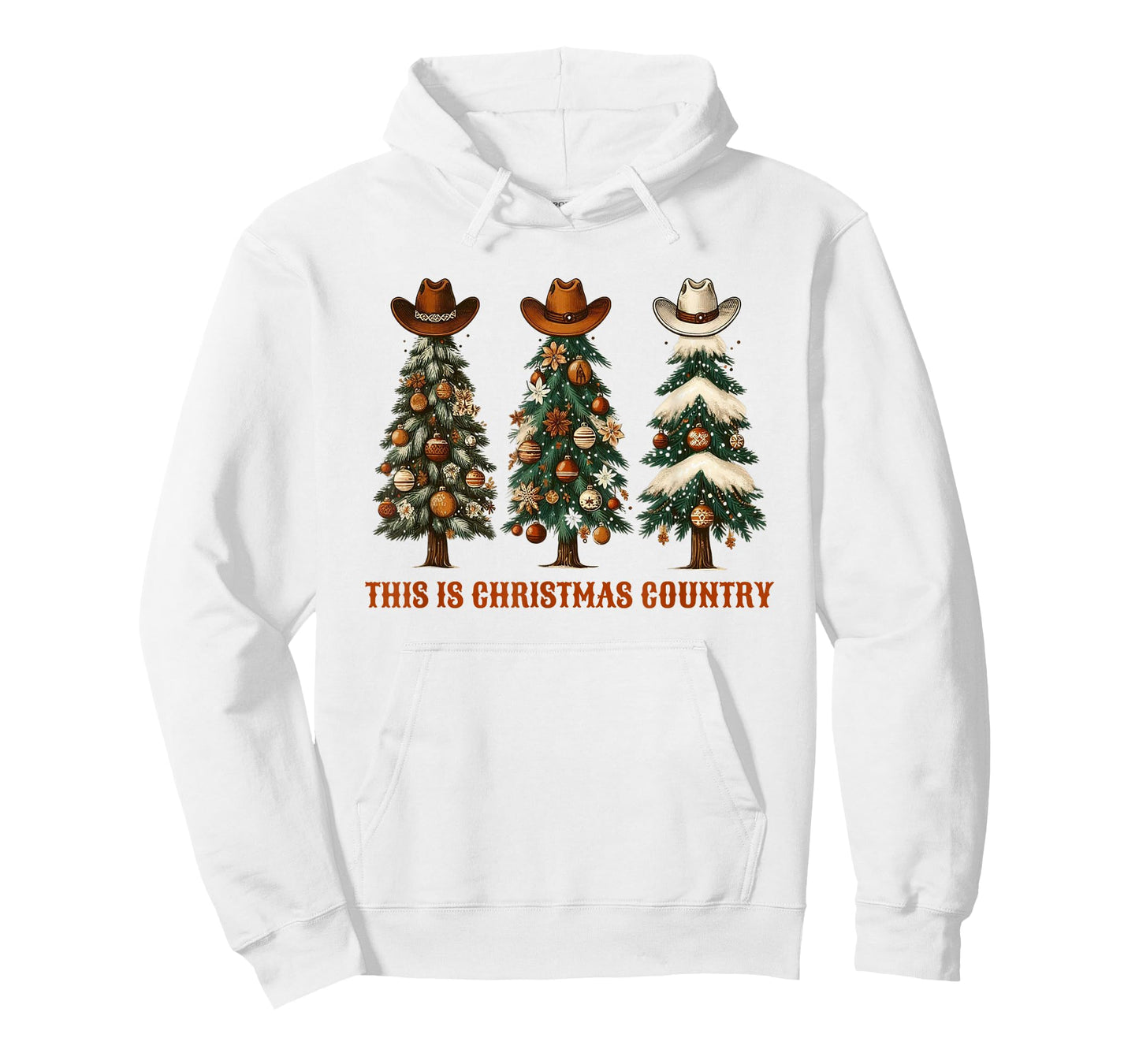 This is Christmas Country Cowboy Hats on Western Xmas Trees T-Shirt
