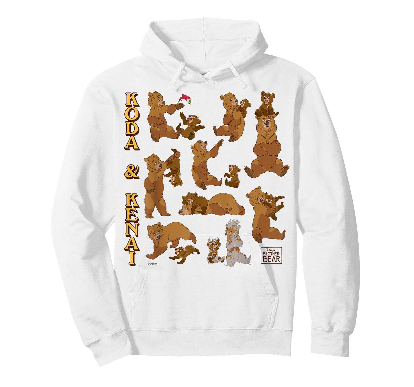 Disney Brother Bear Koda and Kenai Playful Character Collage T-Shirt
