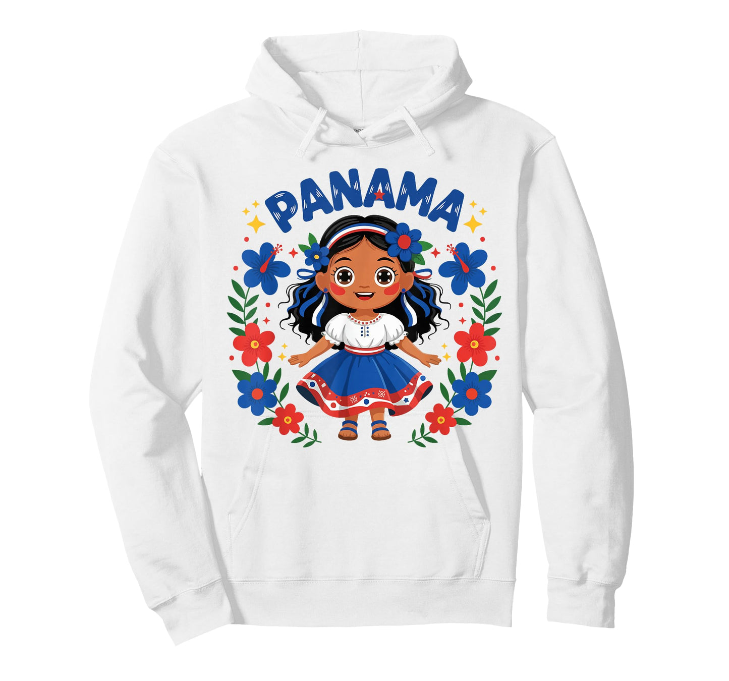 Panama Panamanian Girl Traditional Dress Flowers T-Shirt