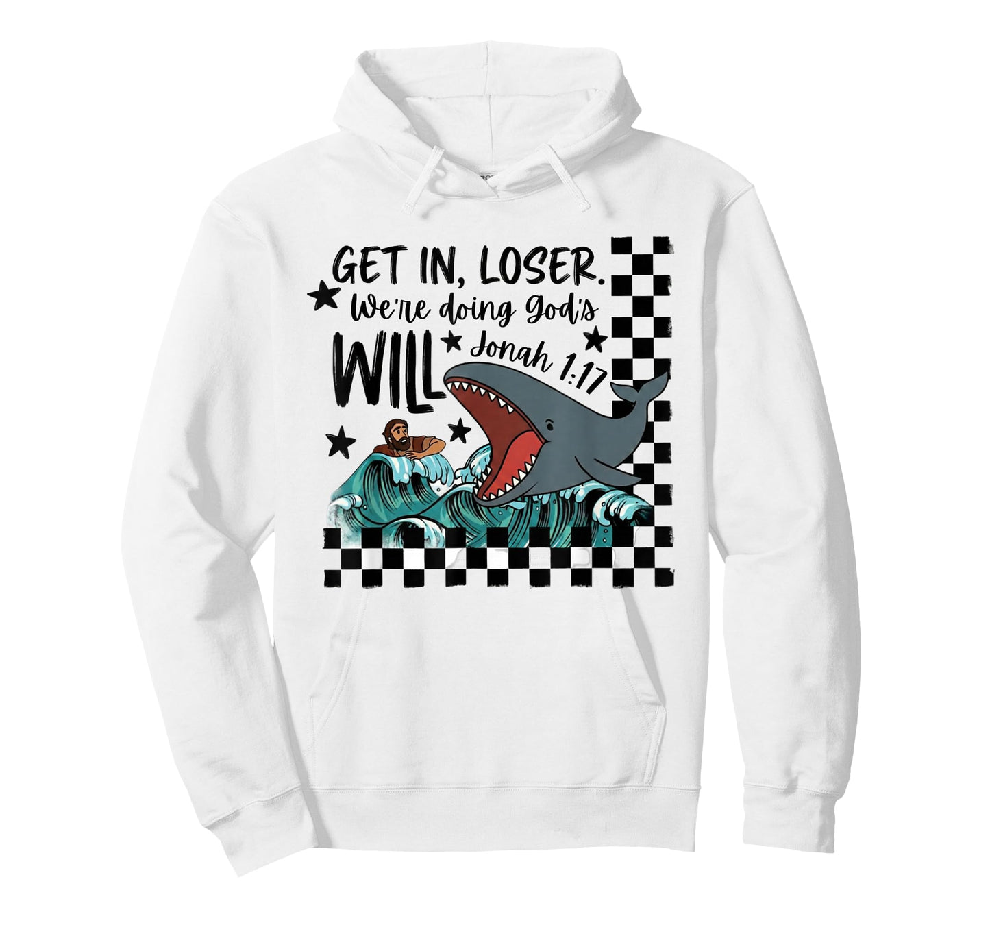 Get in Loser We’re Doing God’s Will Christian Bible Whale T-Shirt