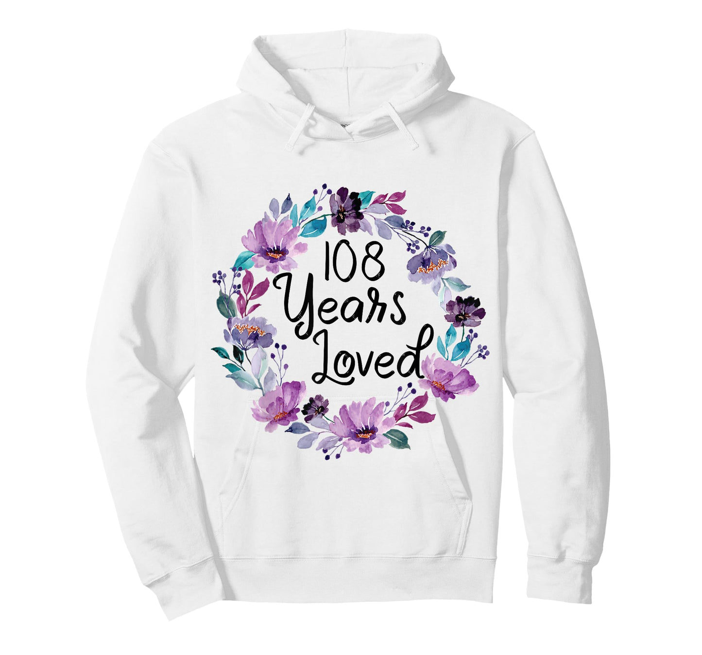 Floral 108 Years Old 108th Birthday Women's 108 Years Loved T-Shirt