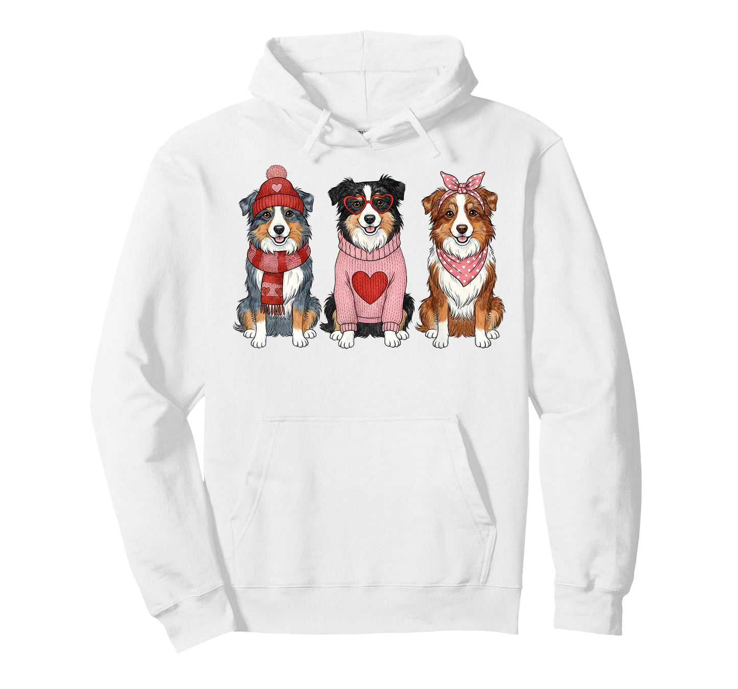 Cute Australian Shepherd Valentine Aussie Dog T-Shirt