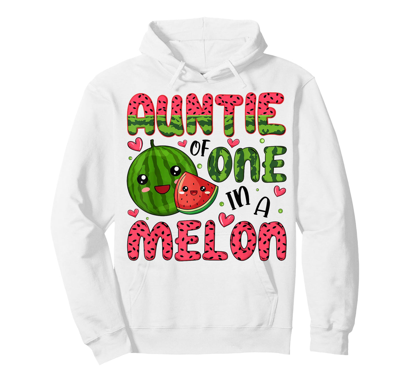 Auntie of One in A Melon 1St Birthday Watermelon Party T-Shirt