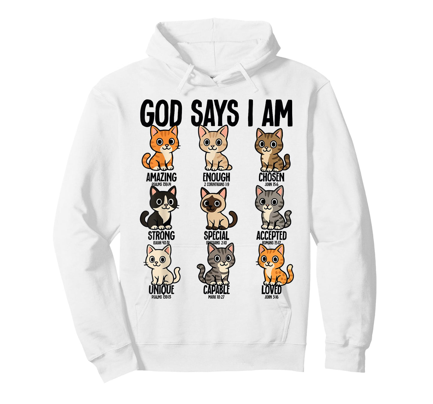 God Says I Am Cats Christianity Jesus Bible T-Shirt