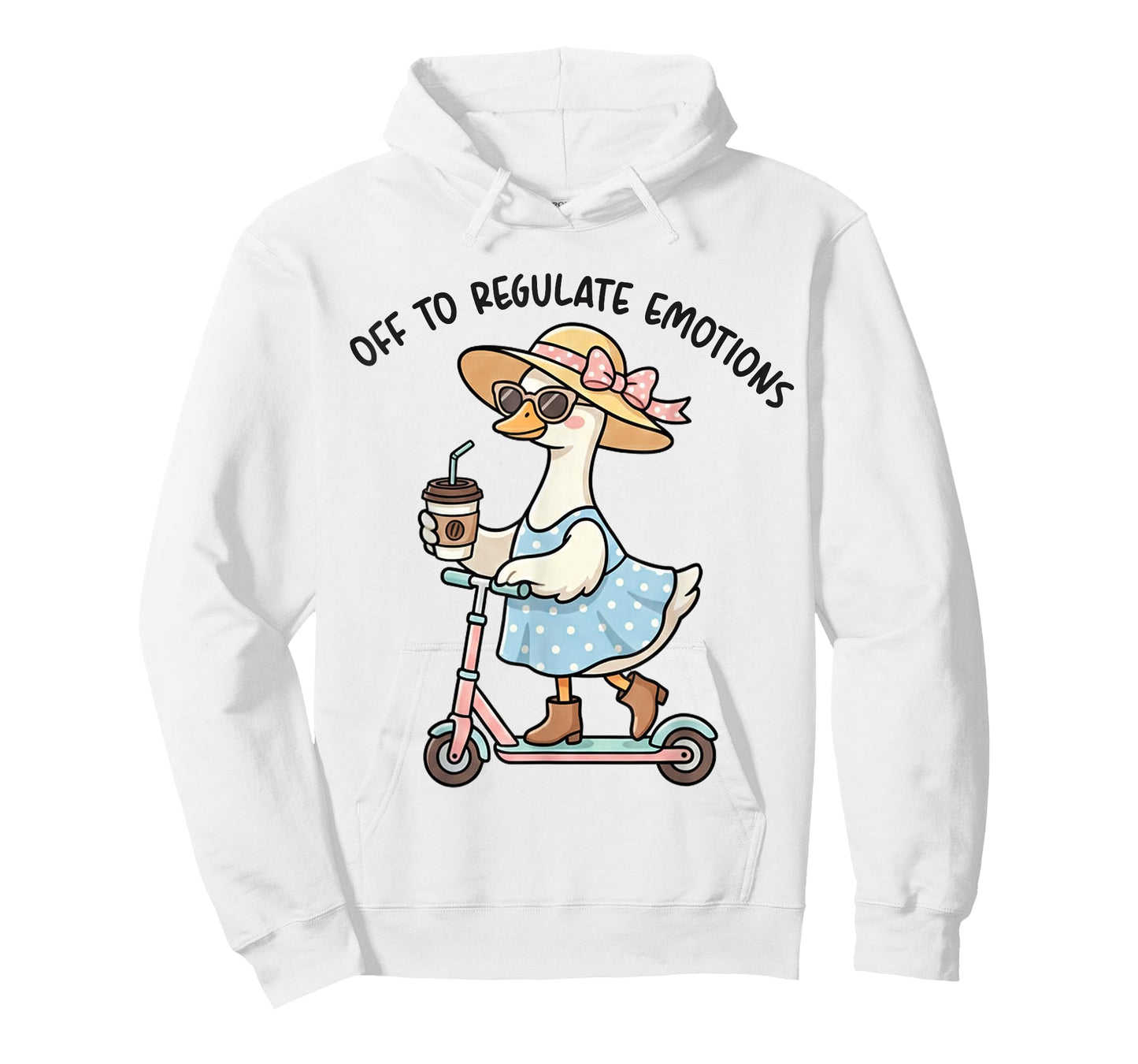 Off to Regulate Emotions Goose with Coffee Mental Health T-Shirt